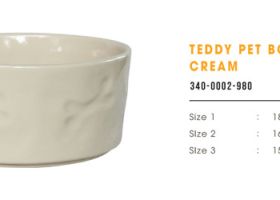 TEDDY PET BOWL CREAM