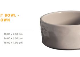 PUPPY PET BOWL LIGHT BROWN